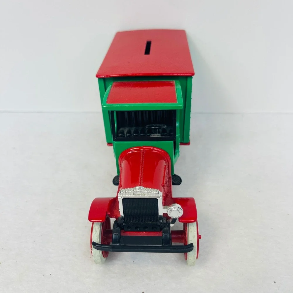 1995 ServiStar Merry Christmas Truck Coin Bank Kenworth Vintage Red